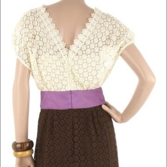 Milly Crochet Lace Midi Dress - Picture 8 of 9